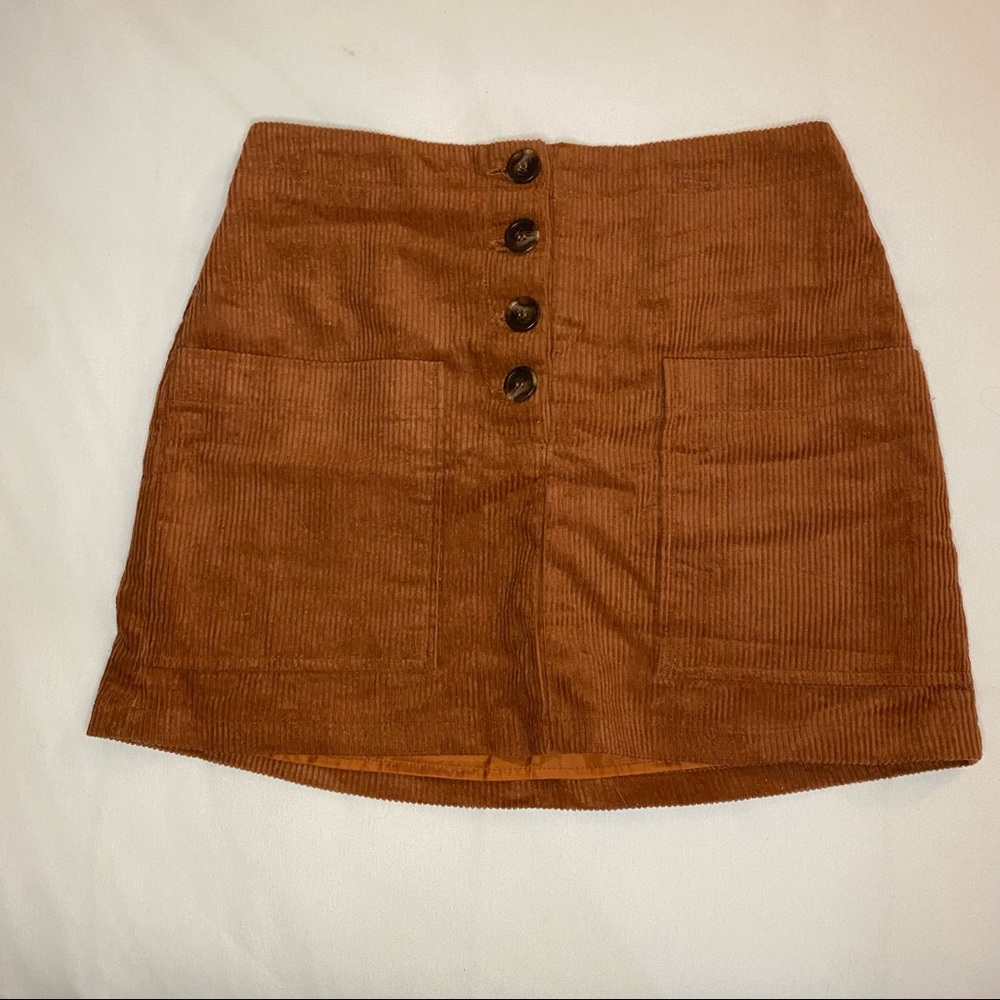 Brown corduroy skirt